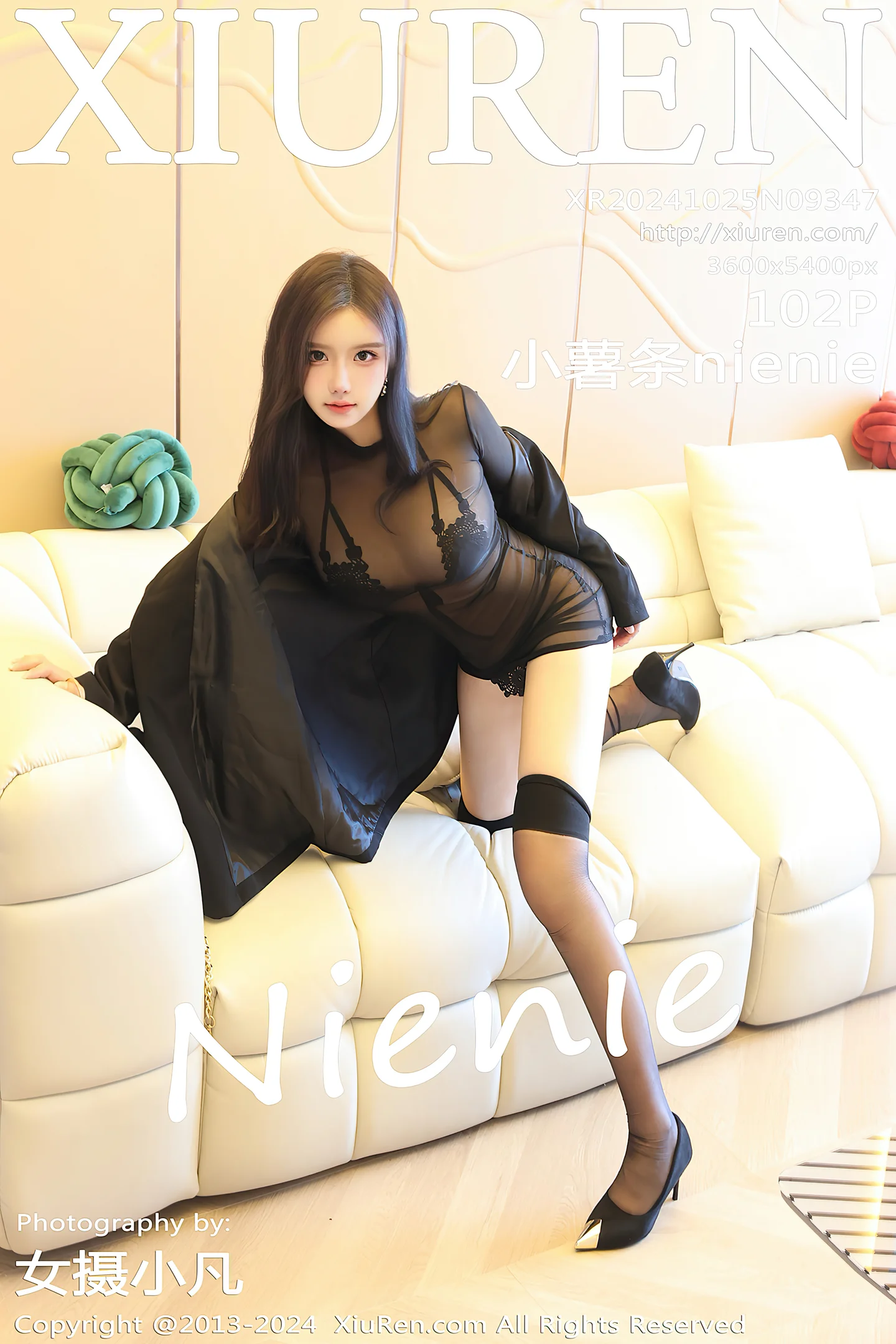 [XiuRen秀人网]No.9347_模特小薯条nienie性感黑色内衣配黑丝袜秀完美身材撩人诱惑写真102P-秀人网 - XiuRen.Space